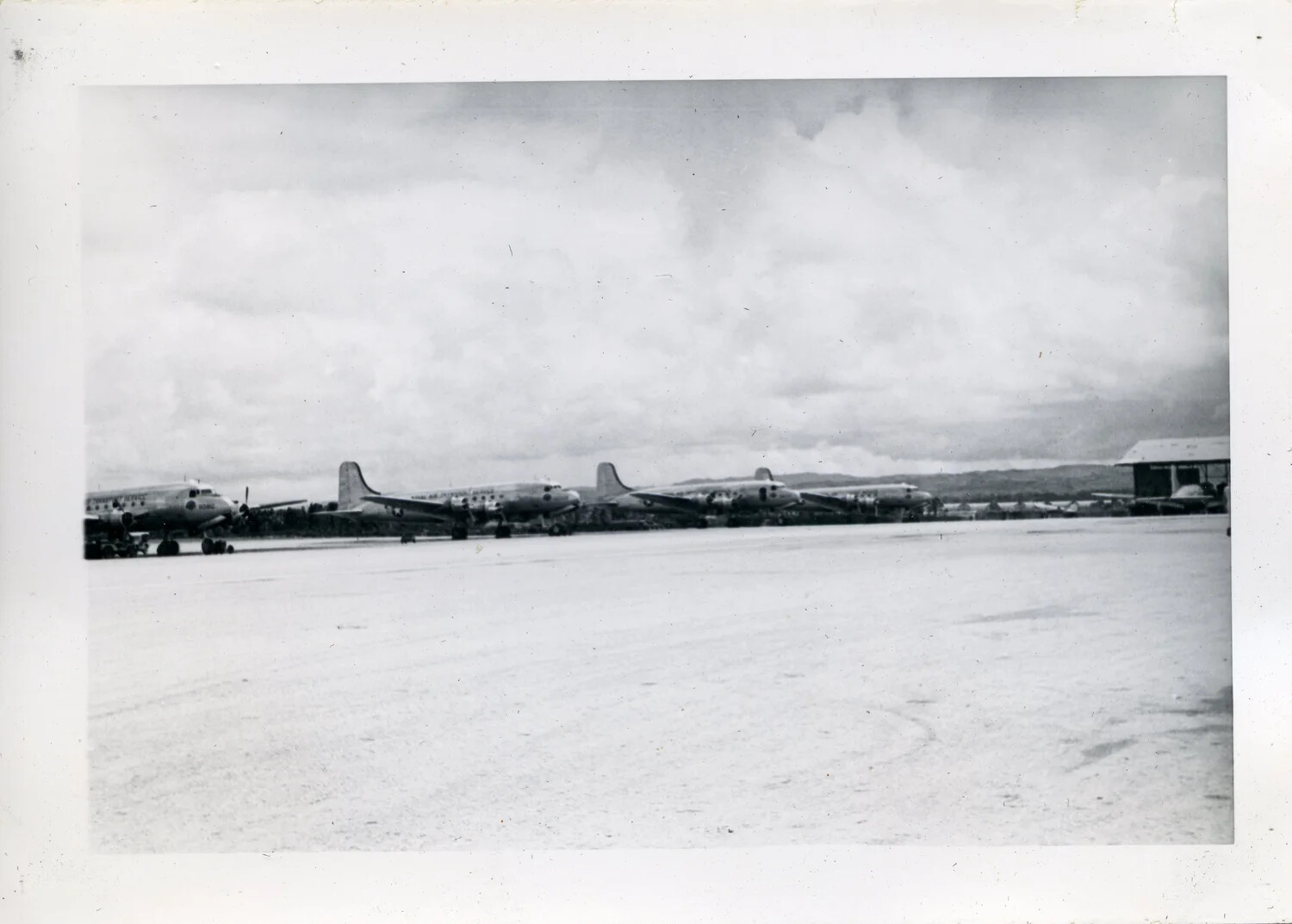 Douglas R5D Skymaster Transports on the Flight Line, NAS Agana, Guam - VR-6 Squadron Album