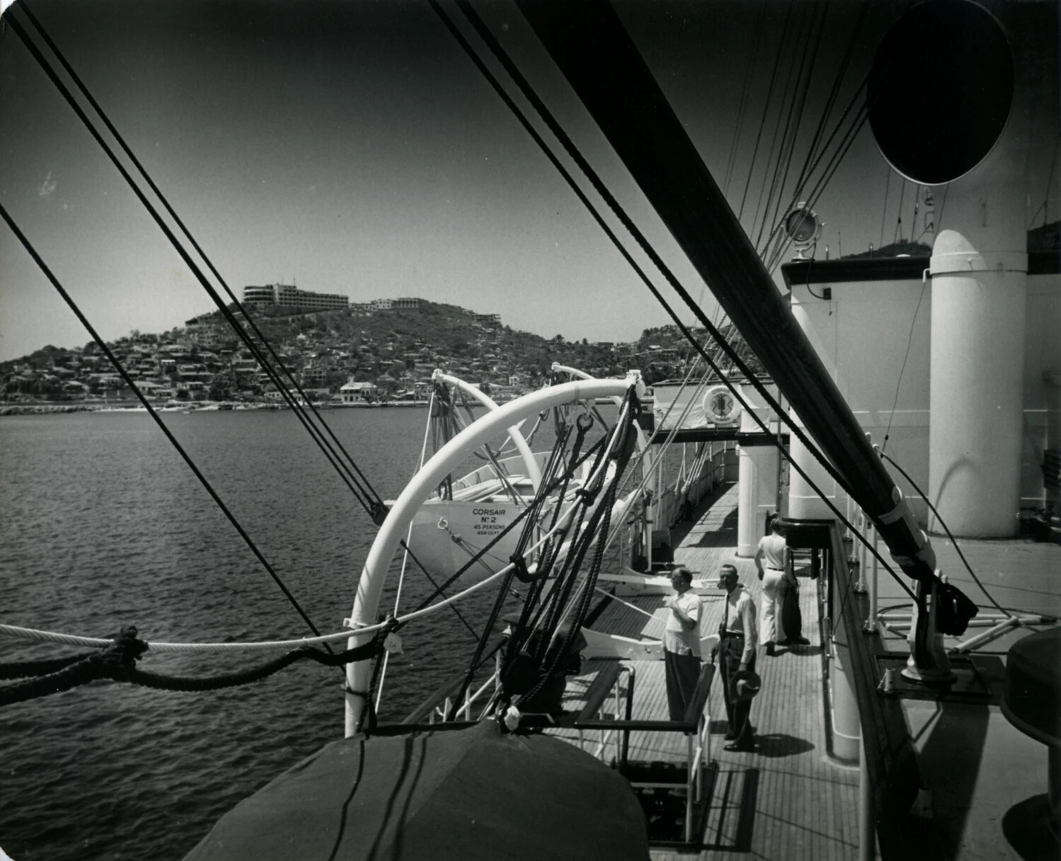 On Deck of the Corsair, Wainwright Travel Album, circa 1949
