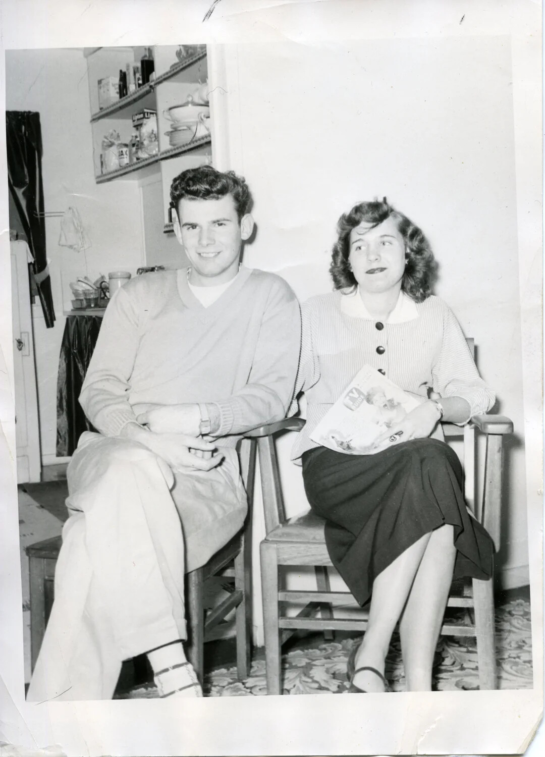 Domestic Portrait of a Young Man and Woman, Joseph Smith Collection, c. 1950s