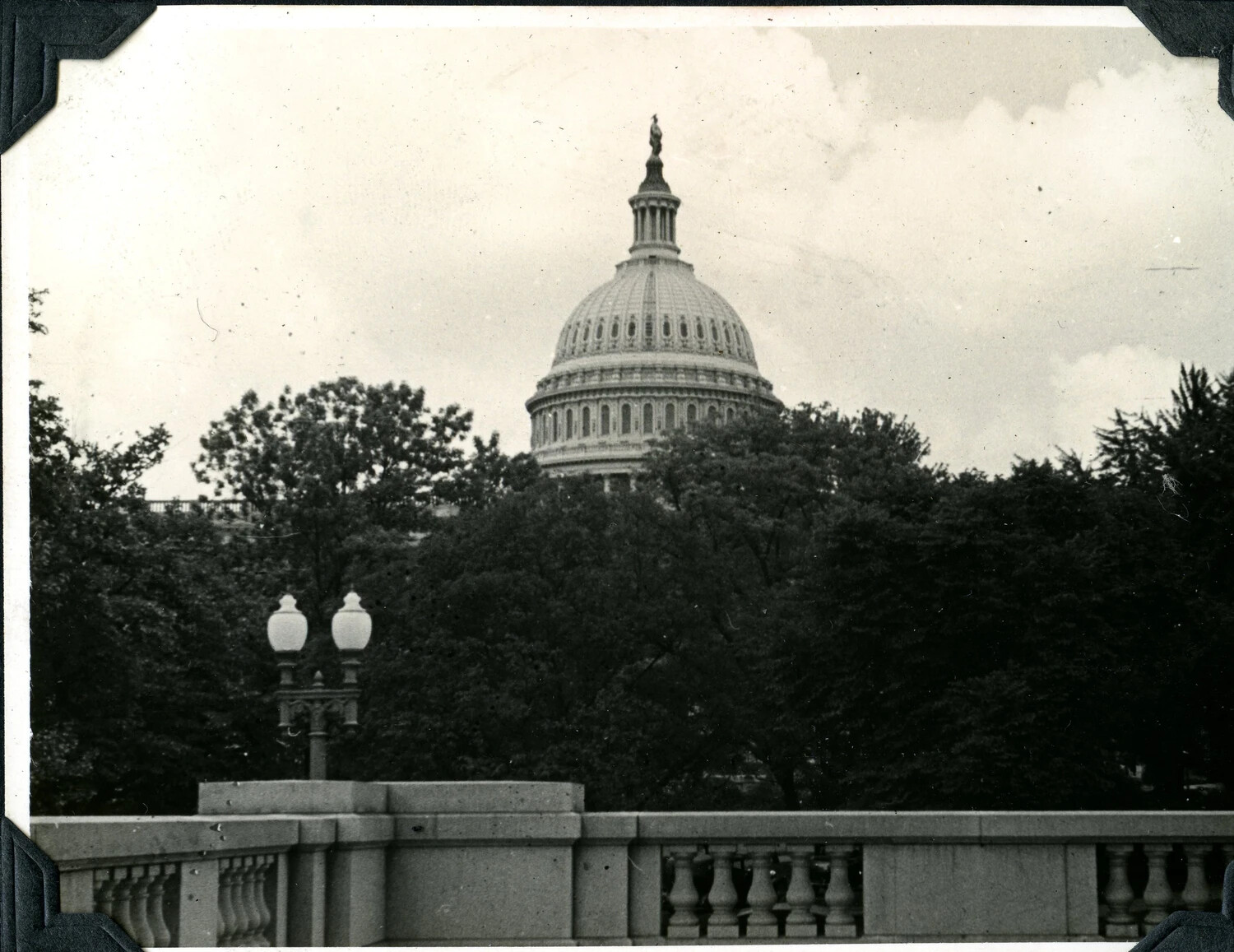View of the U.S. Capitol Dome from a Nearby Bridge — Jervey Signal Corps Photo Album