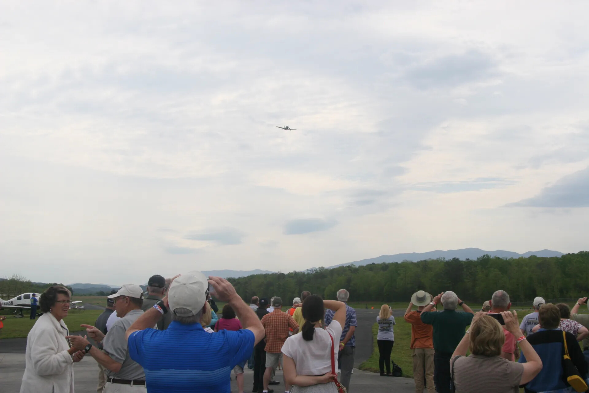 Spectators Watching Aircraft Flyover, Tailwind Commemorative Event, April 2016