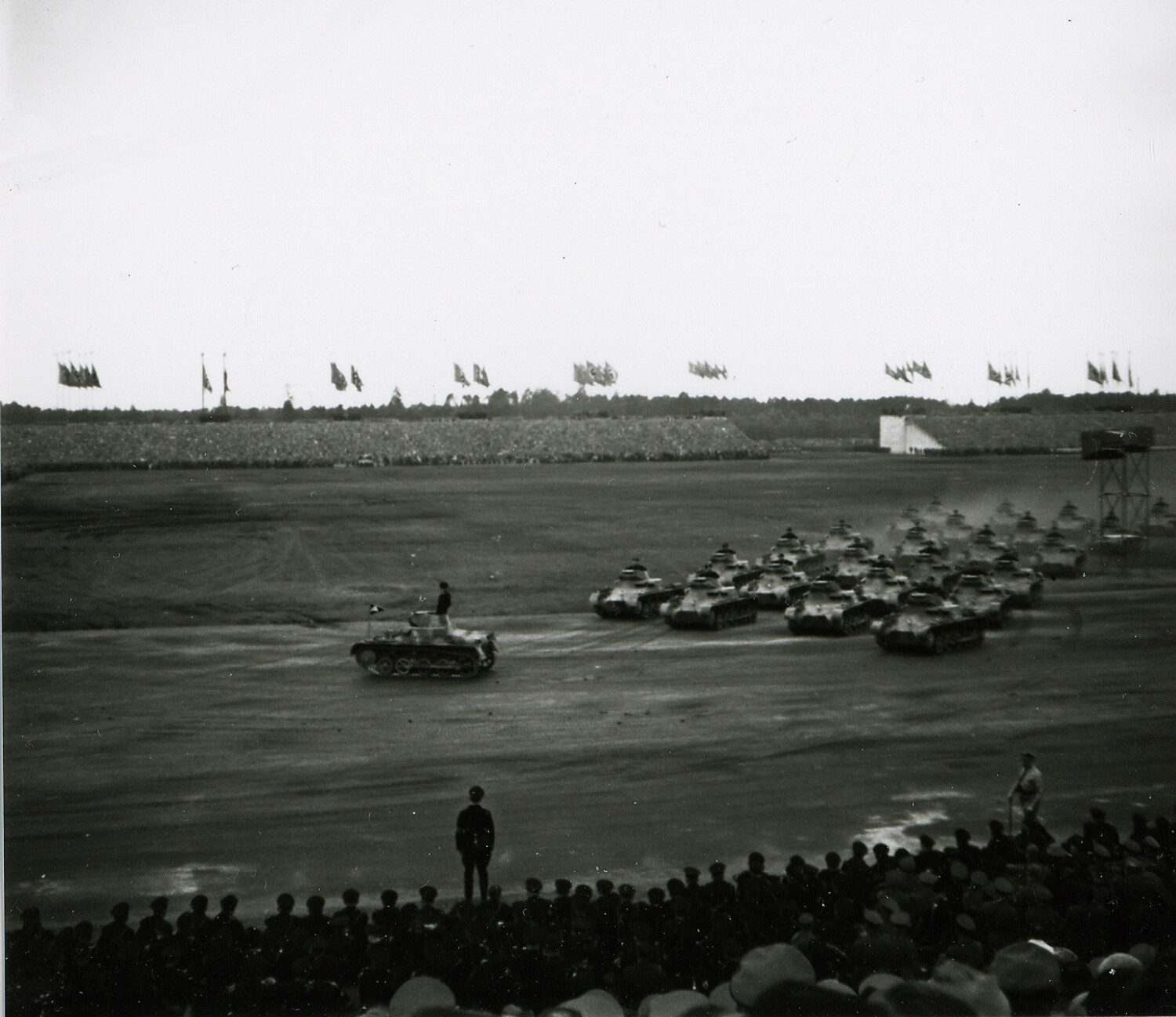 German Light Tank Column at Nuremberg Rally Grounds, 1930s