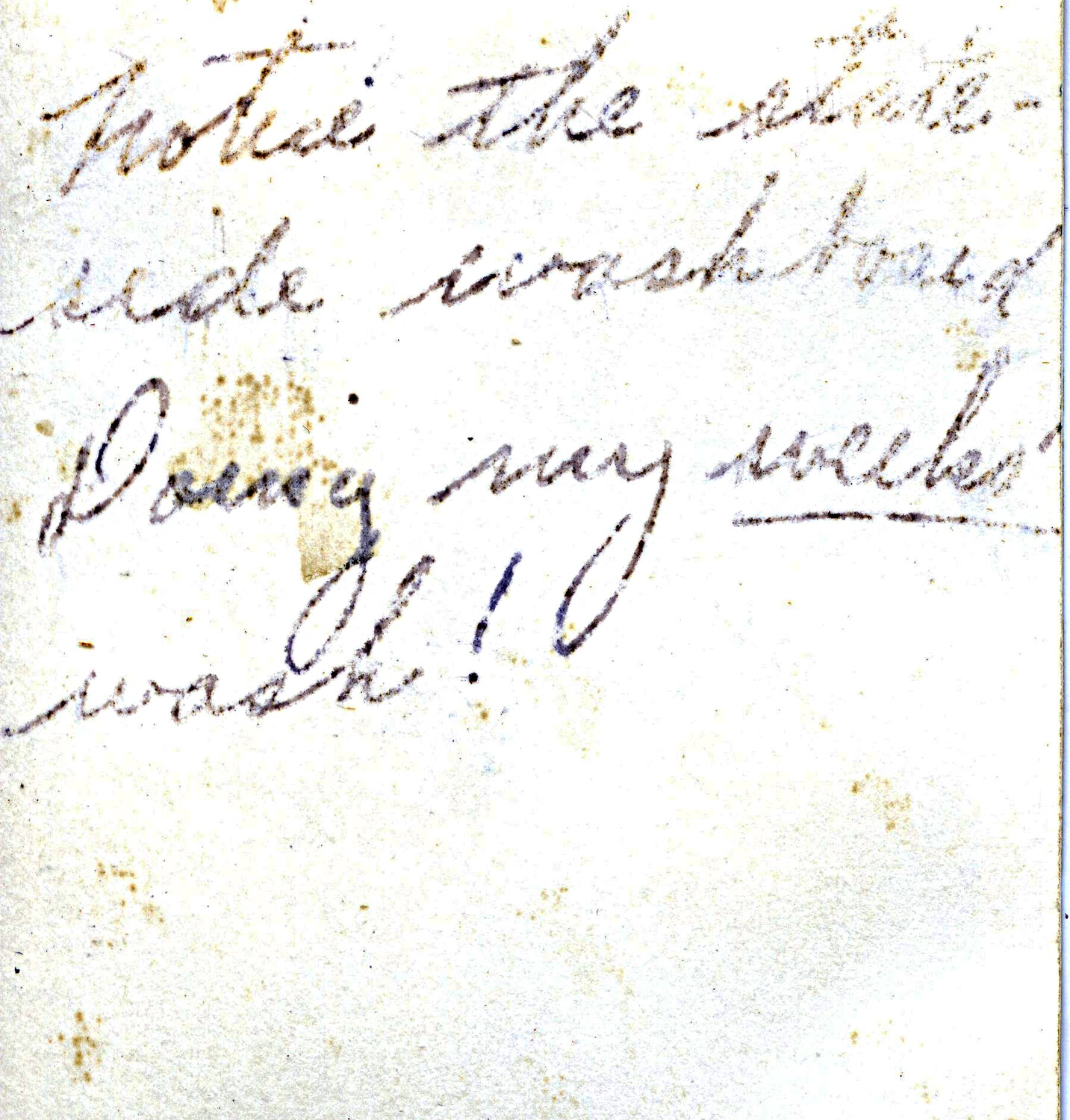 Verso of Photograph with Handwritten Annotation — 'Notice the elaborate wash trough. Doing my weekly wash!!' WWII Photo Album