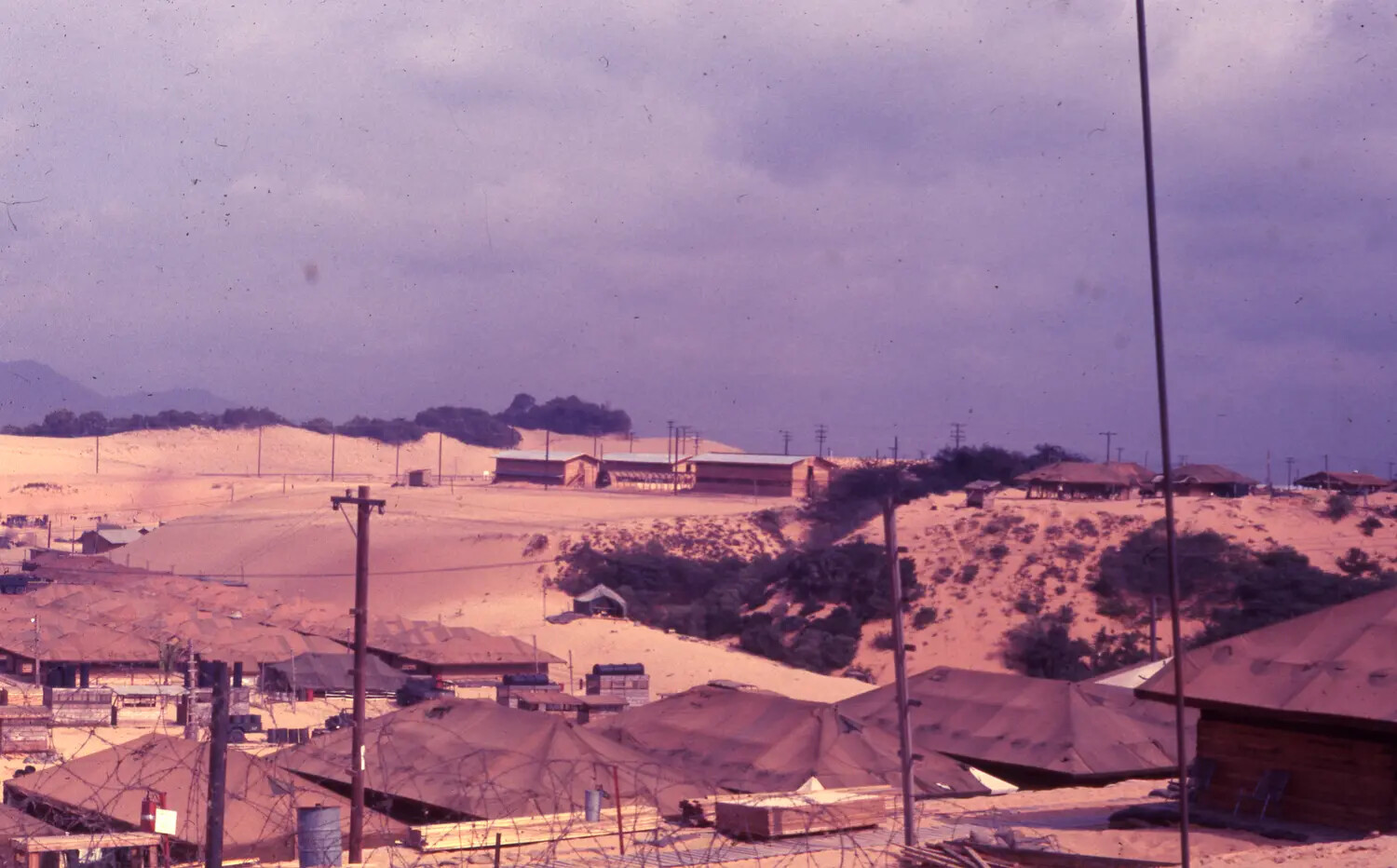 U.S. Military Base Camp Amid Sand Dunes, Cam Ranh Bay, Vietnam