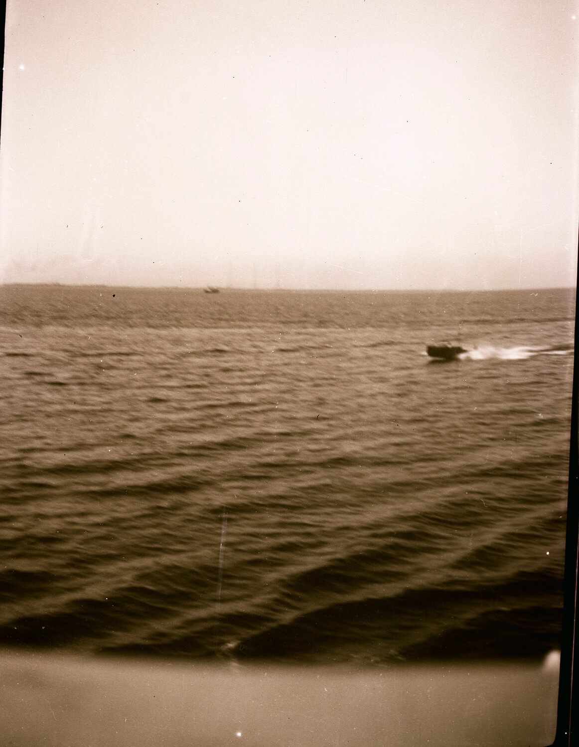 Small Motor Launch Underway at Sea, U.S. Navy Pre-WWII China Station, 1930s