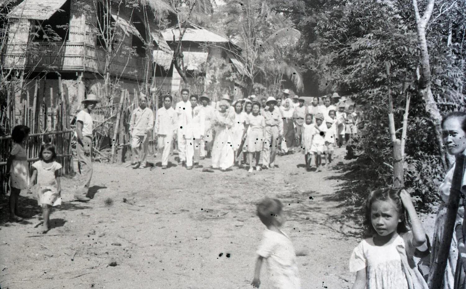 Filipino Wedding Procession in a Luzon Village, World War II Era