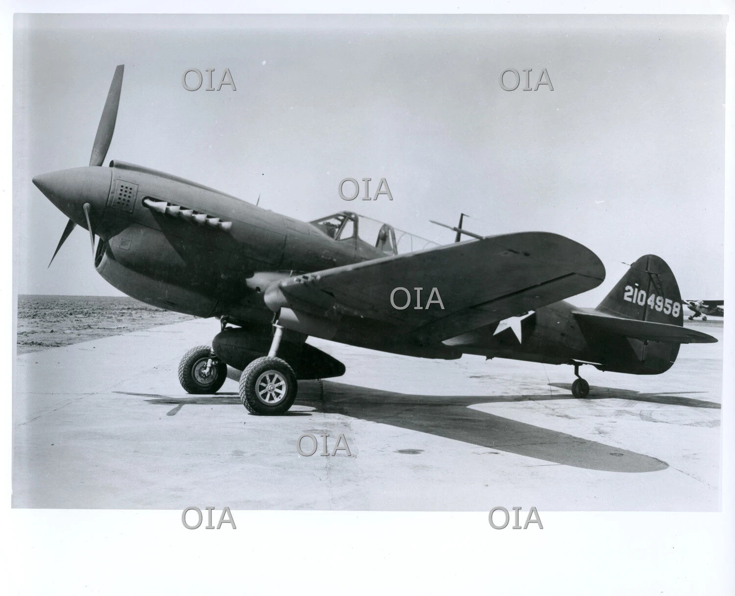 Curtiss P-40N Warhawk Fighter Aircraft, Ramp Photograph Dated 5-26-43