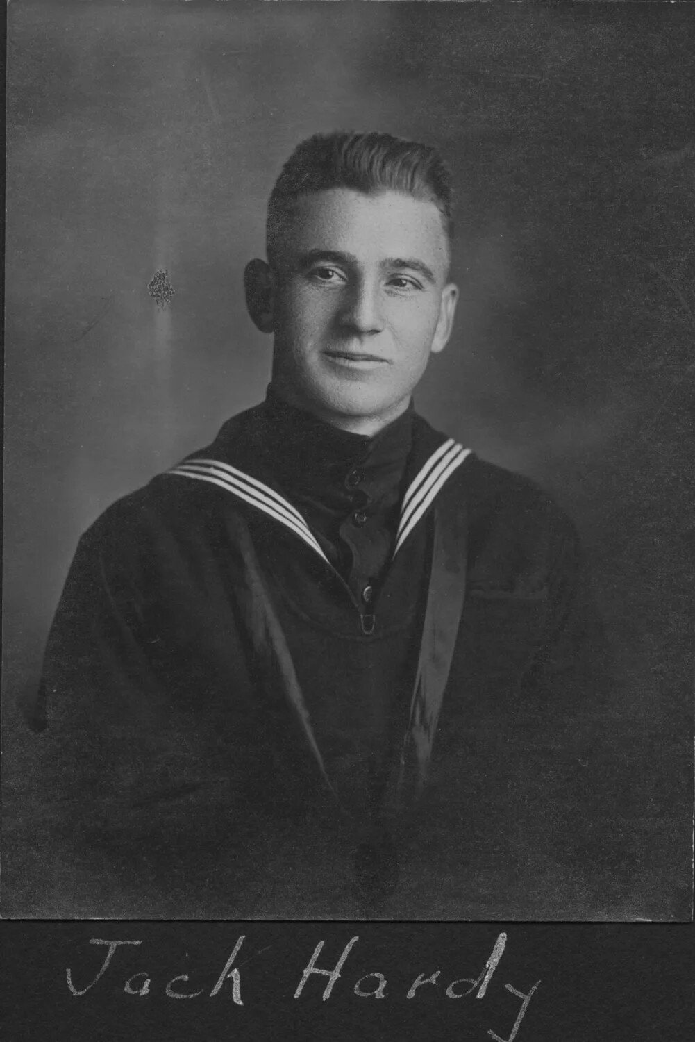 Studio Portrait of Sailor Jack Hardy, Mare Island, 1917