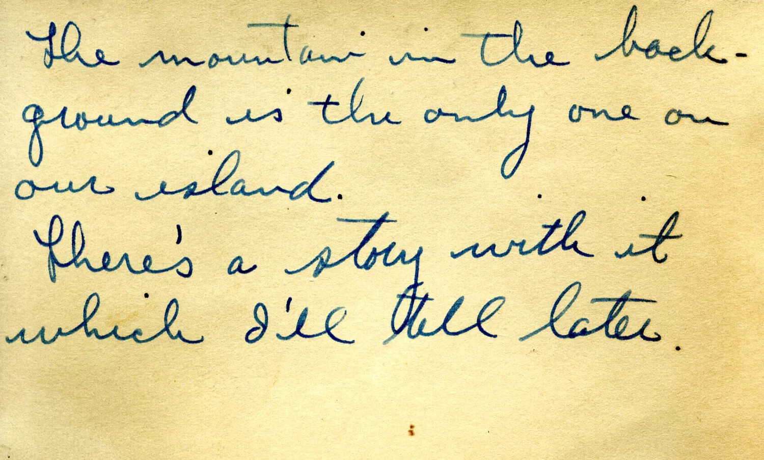 Handwritten Album Caption Referencing Ie Shima's Landmark Mountain (Iegusugu/"The Pinnacle"), WWII Photo Album
