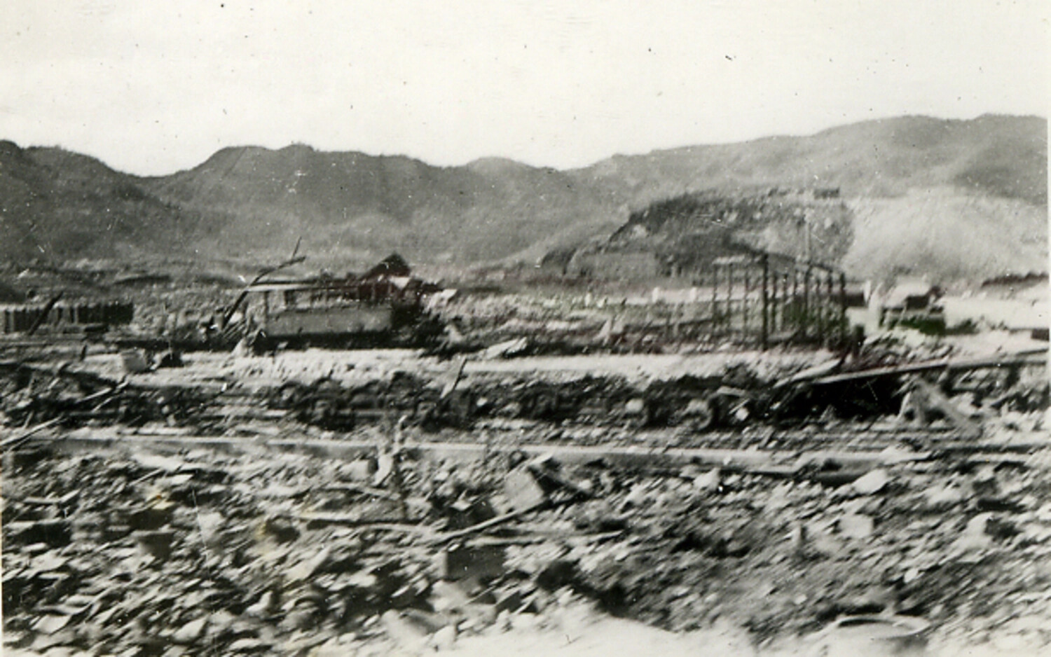 Devastated Japanese Urban Landscape, Possible Atomic or Firebombing Aftermath, Postwar Japan