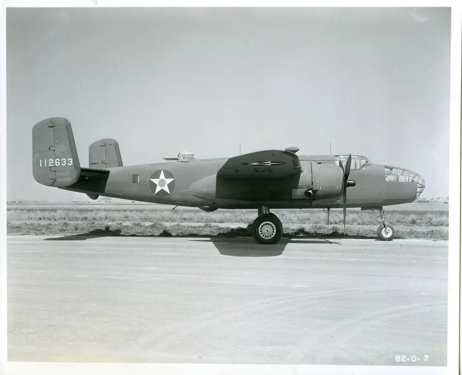North American B-25 Mitchell Medium Bomber, Serial 112633, Ground Profile View