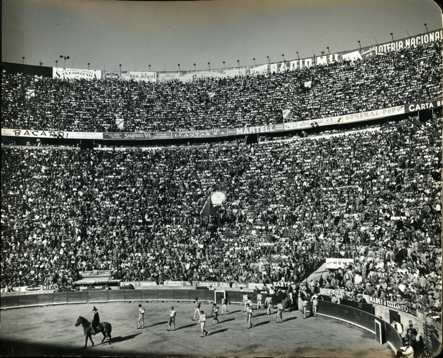 Opening Procession (Paseíllo) at a Crowded Mexico City Bullring, 1949