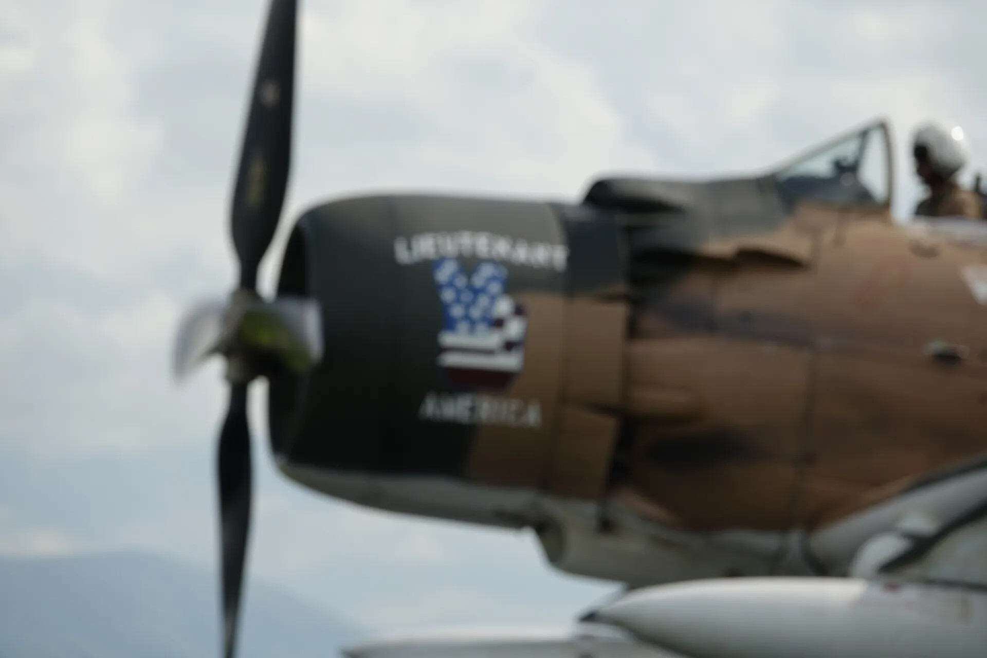 A-1 Skyraider Nose Art Detail — "Lieutenant America," Southeast Asia Camouflage Scheme
