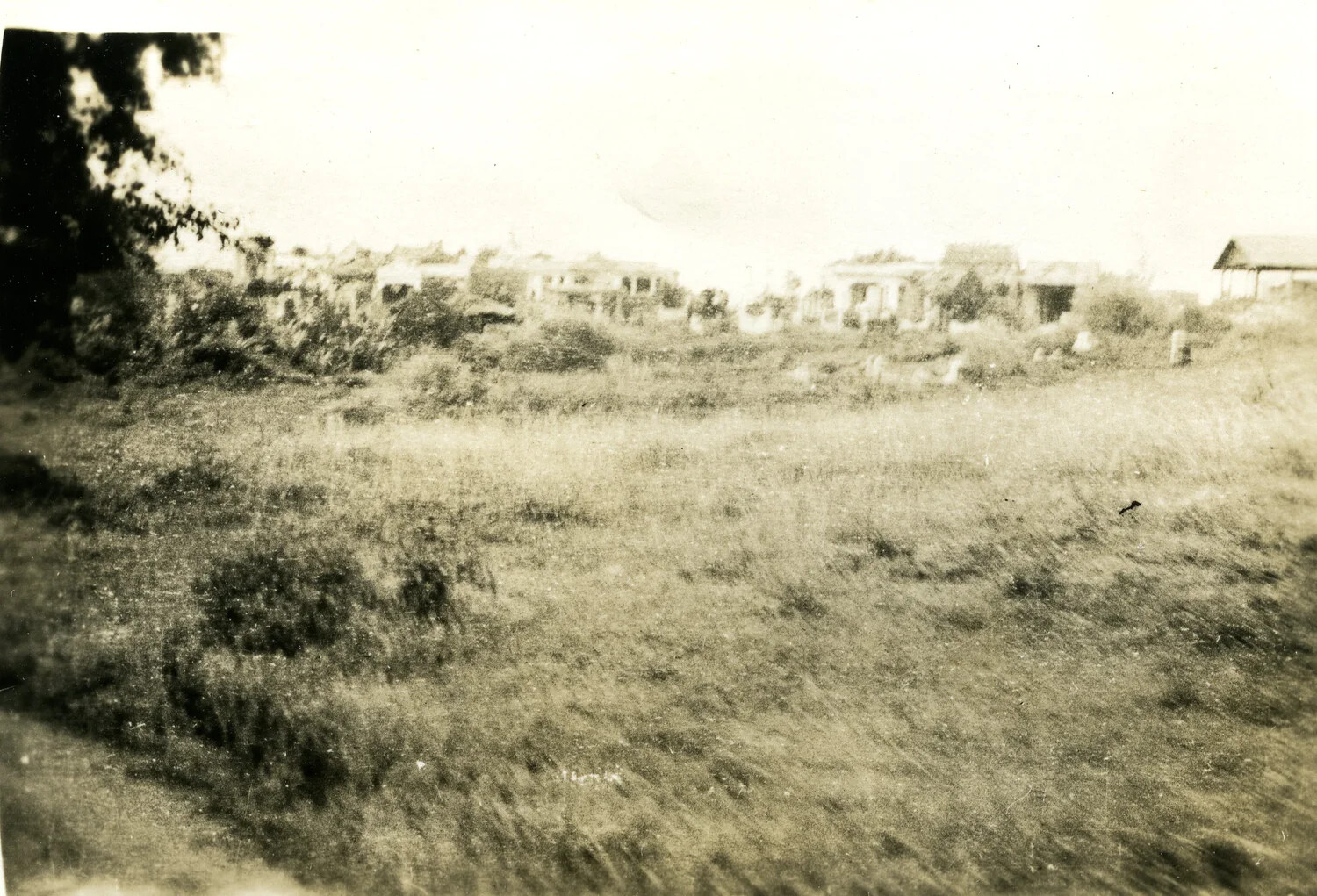 Distant View of Cemetery Mausoleums, Manila Area