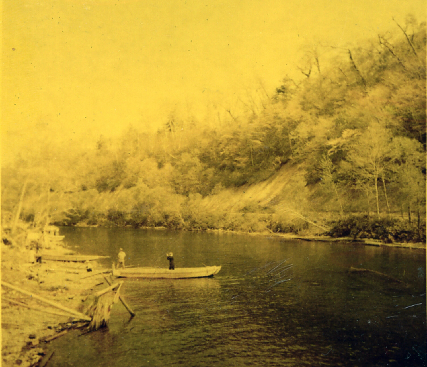 River Scene with Traditional Boats, Japan, 1950s Photo Album