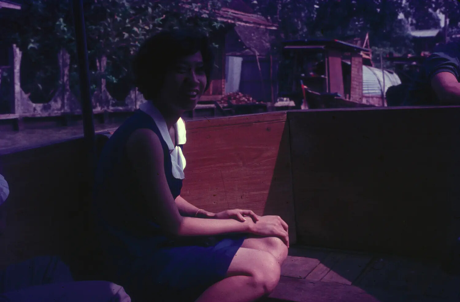 Vietnamese Woman Aboard a River Sampan Near Bien Hoa - 3rd Tactical Fighter Wing Personal Slide Collection, 1965