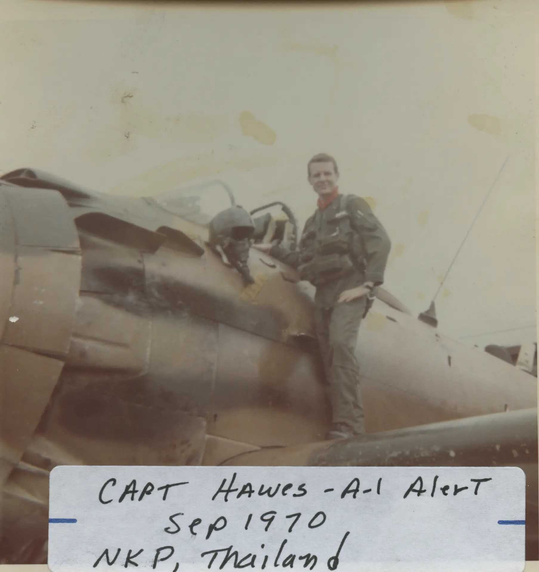 Capt. Hawes on A-1 Skyraider Alert Duty, NKP Thailand, September 1970