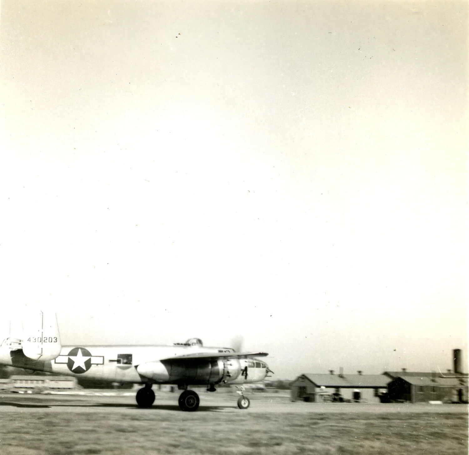 B-25 Mitchell Bomber on Airfield Apron