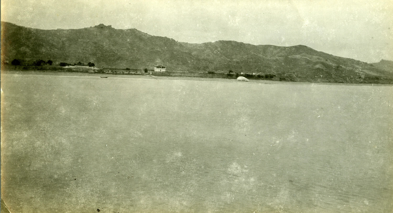 Coastal Landscape with Shoreline Building, South China or Formosa Coast, circa 1898-1900