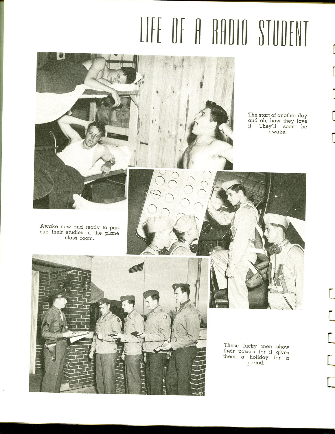 "Life of a Radio Student" — Scott Field AAF Radio Training Yearbook Page, WWII