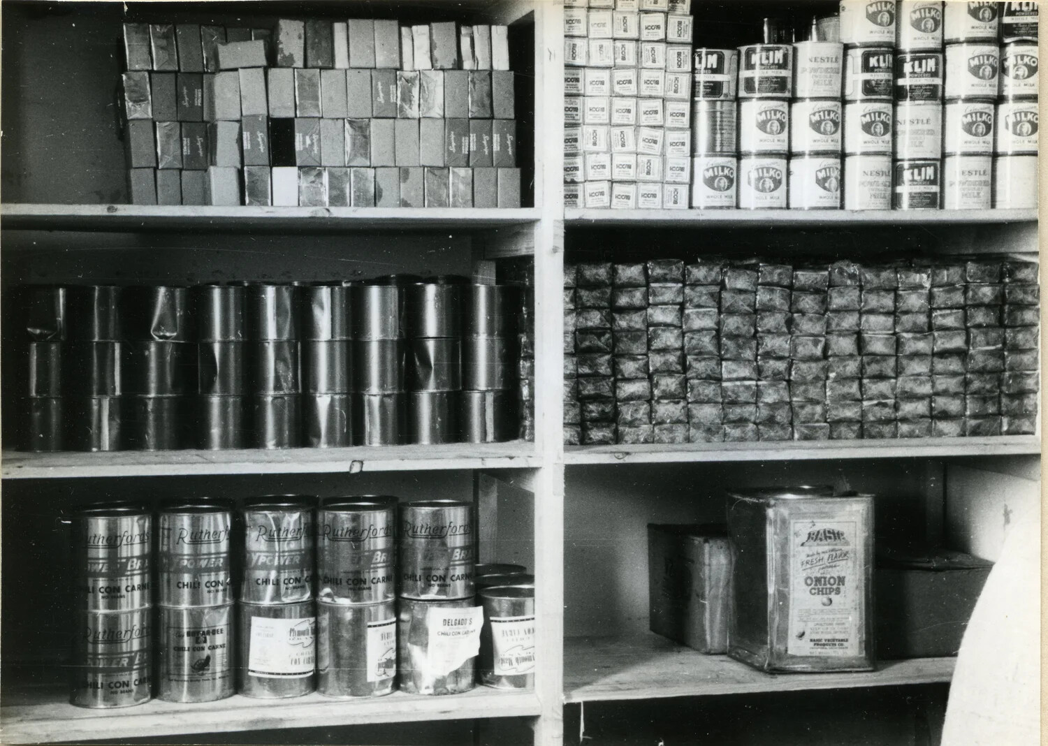Storeroom Shelving Detail -- American Food Supplies, Depot, Germany