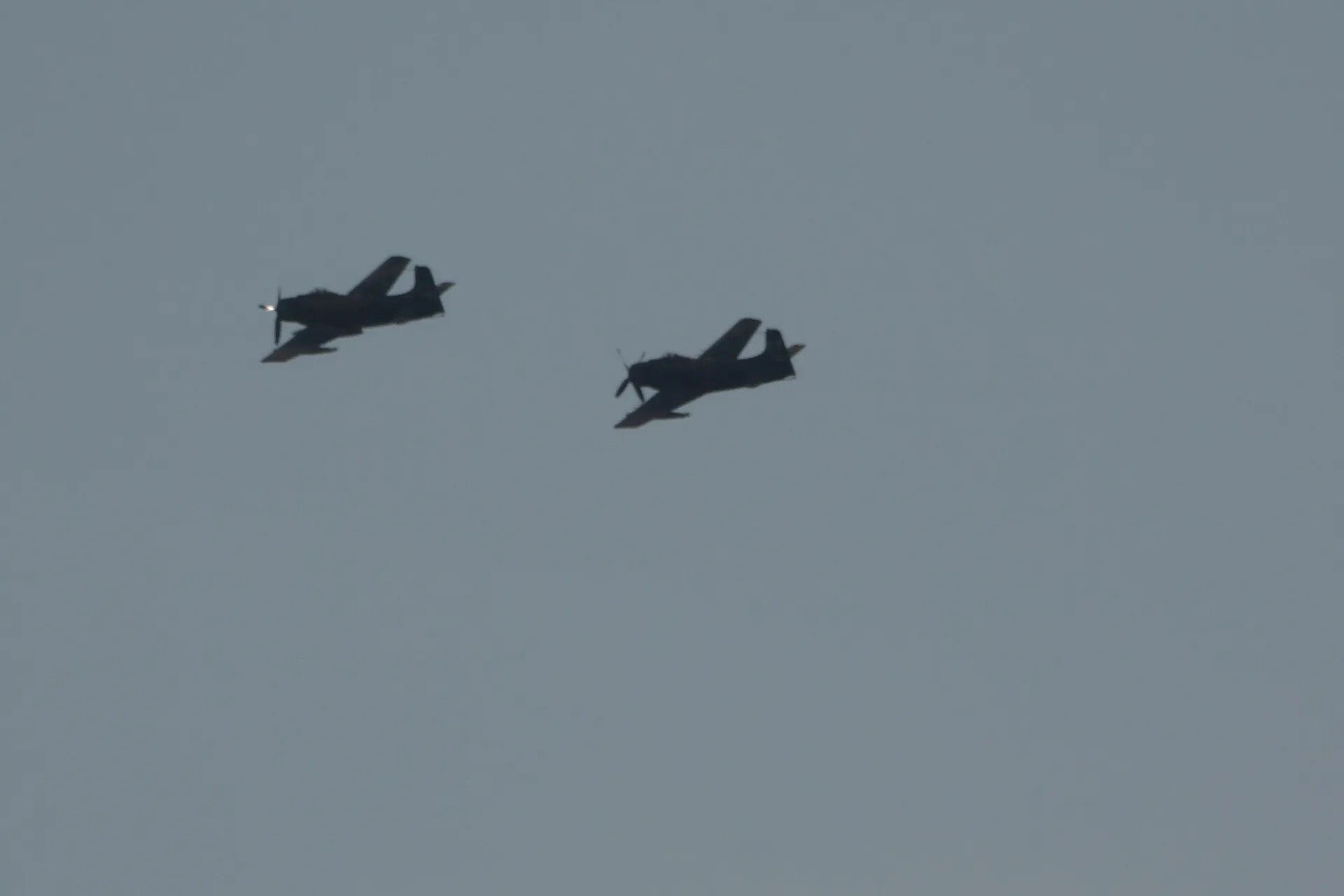 Formation of Two A-1 Skyraiders in Flight, May 2019 Reunion Event