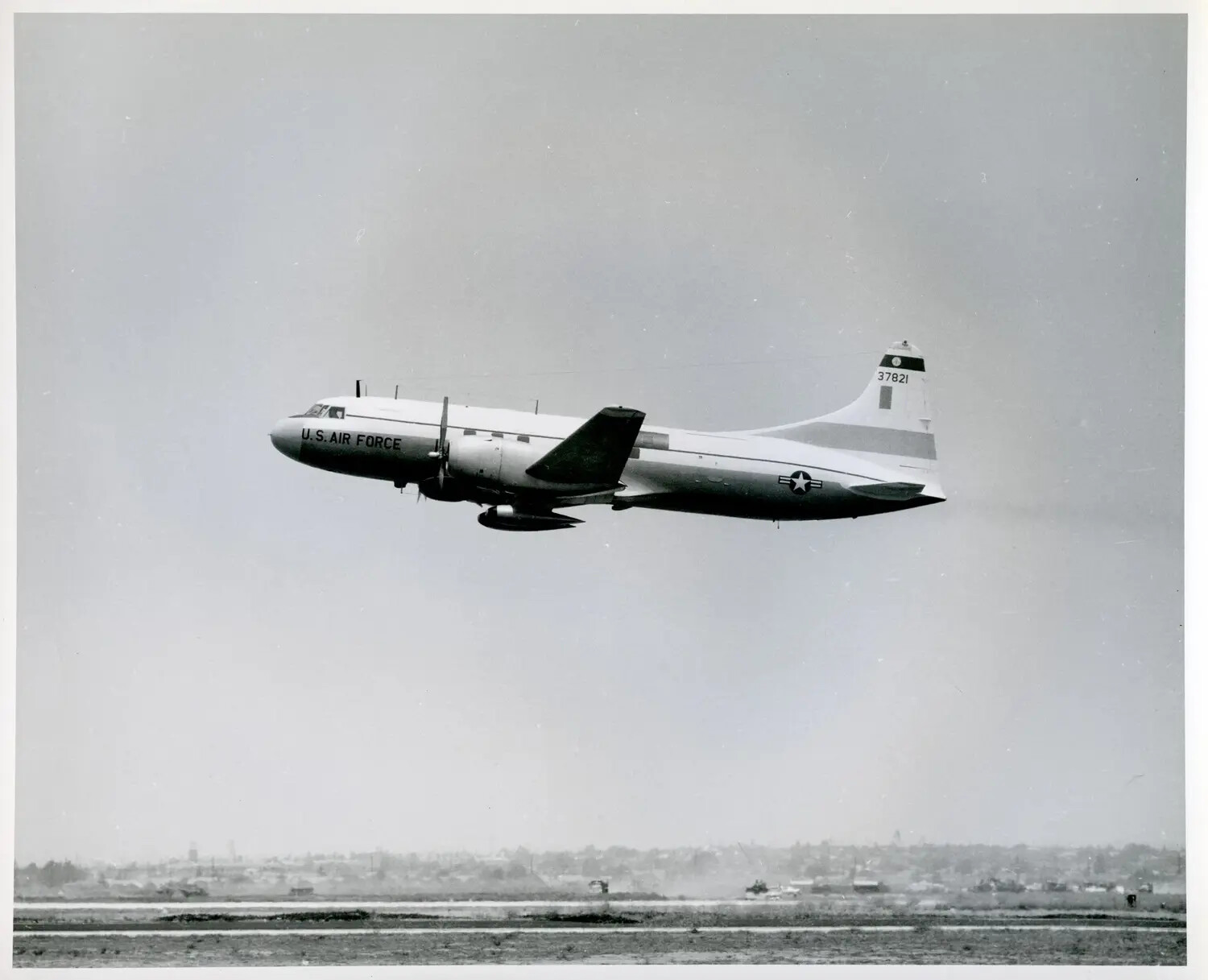 Boeing C-97 Stratofreighter/KC-97 Stratotanker, USAF Serial 37821, Climbing After Takeoff
