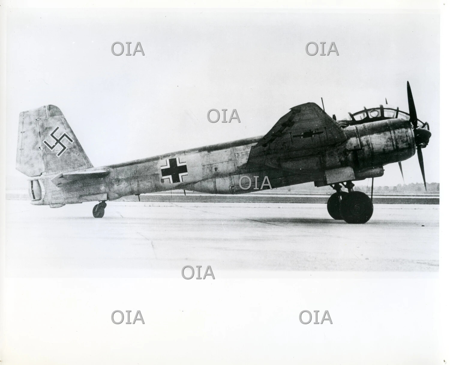 Captured German Luftwaffe Aircraft (likely Junkers Ju 87 'Stuka'), Rear Three-Quarter View, U.S. Technical Evaluation