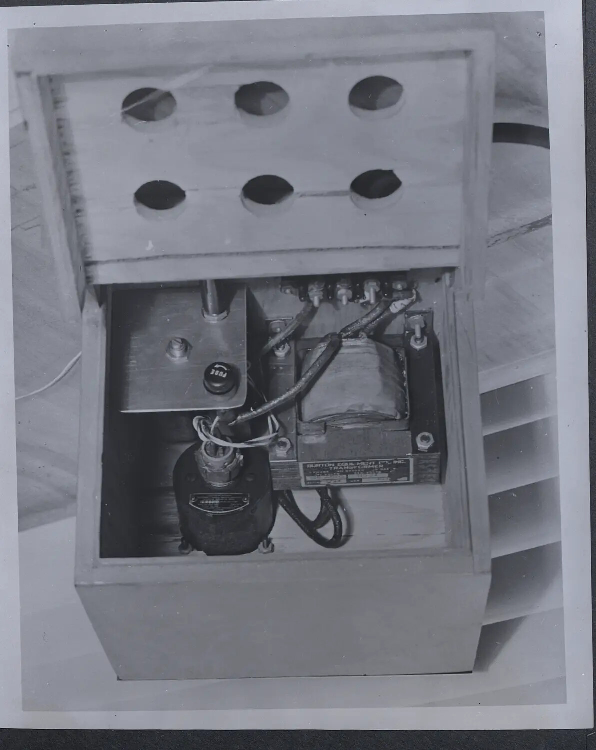 Interior View of Cased Electrical Transformer Assembly, Burton Equipment Co., Ground Support Equipment