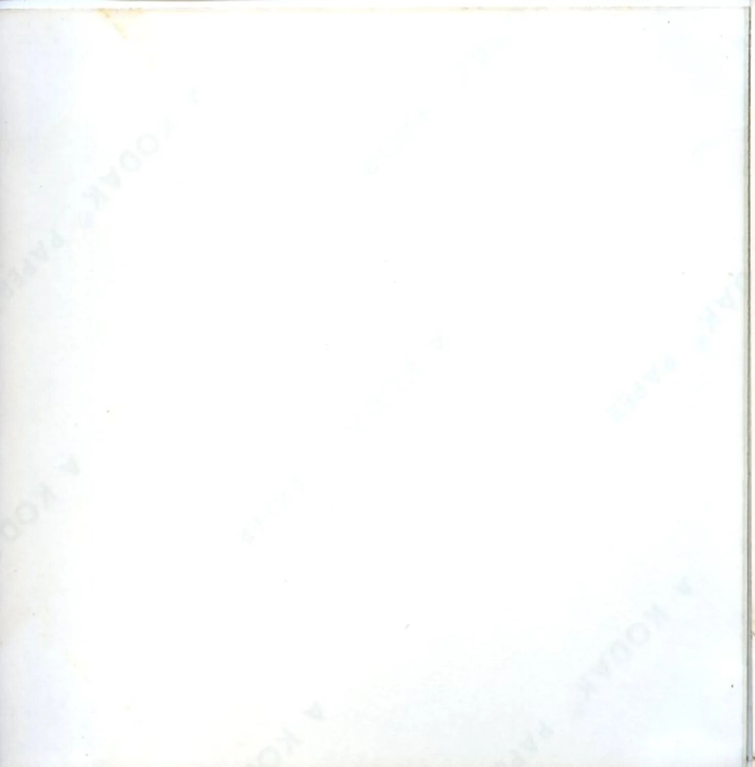 Blank Kodak Photographic Paper Print, Vietnam Collection, 1971