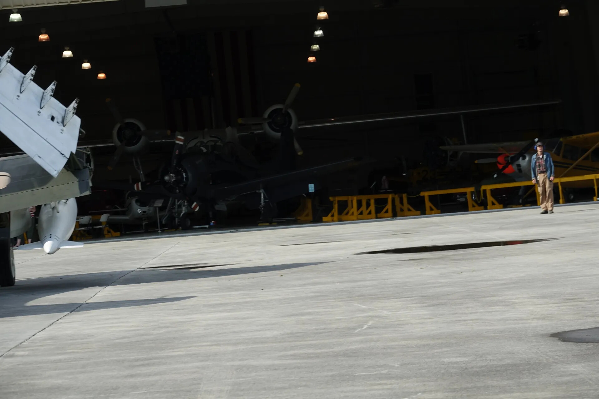 Hangar Interior with Stored Aircraft, Museum of Aviation