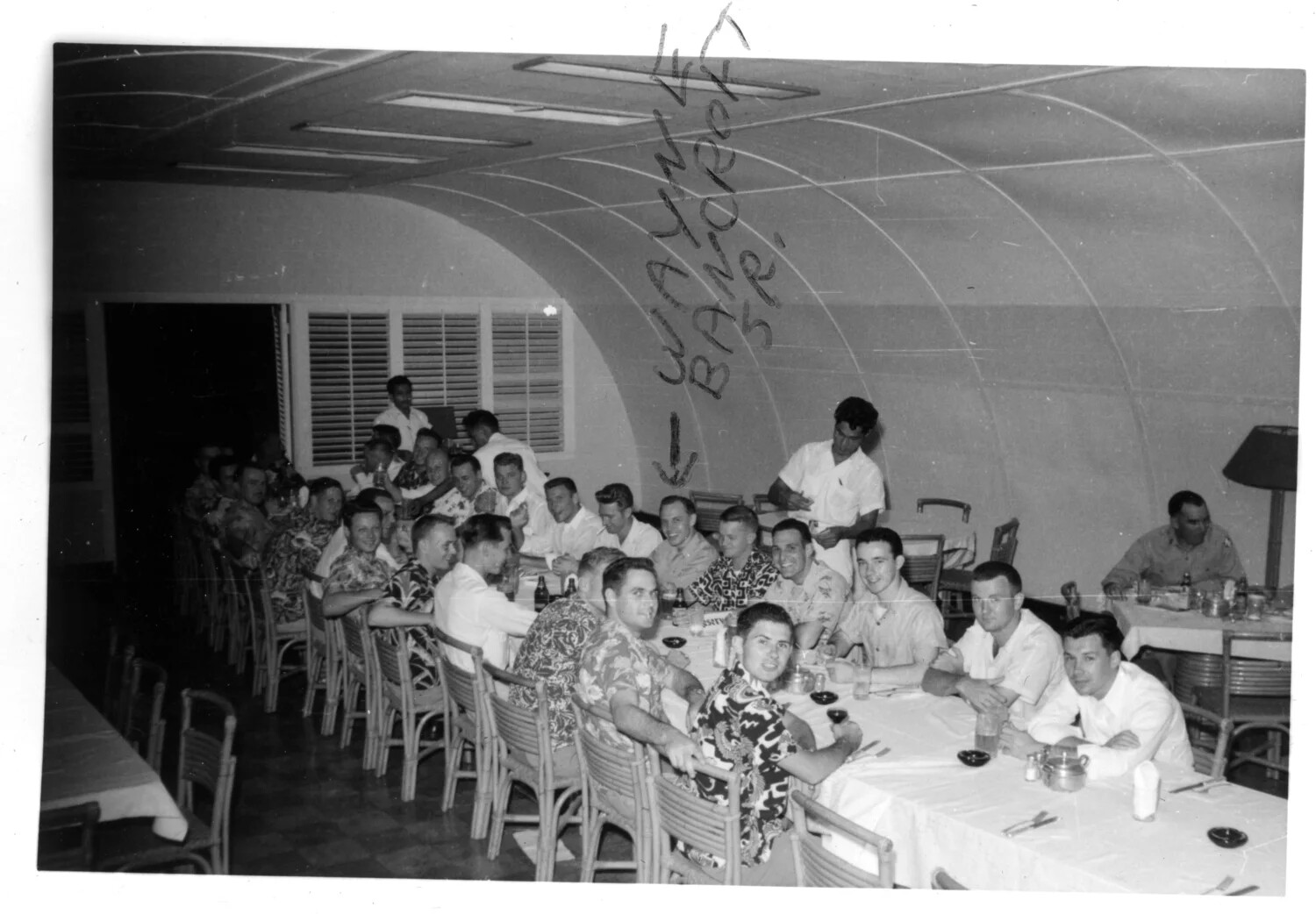 Naval Officers' Mess Dinner/Party with Bancroft Identified, Korean War Era