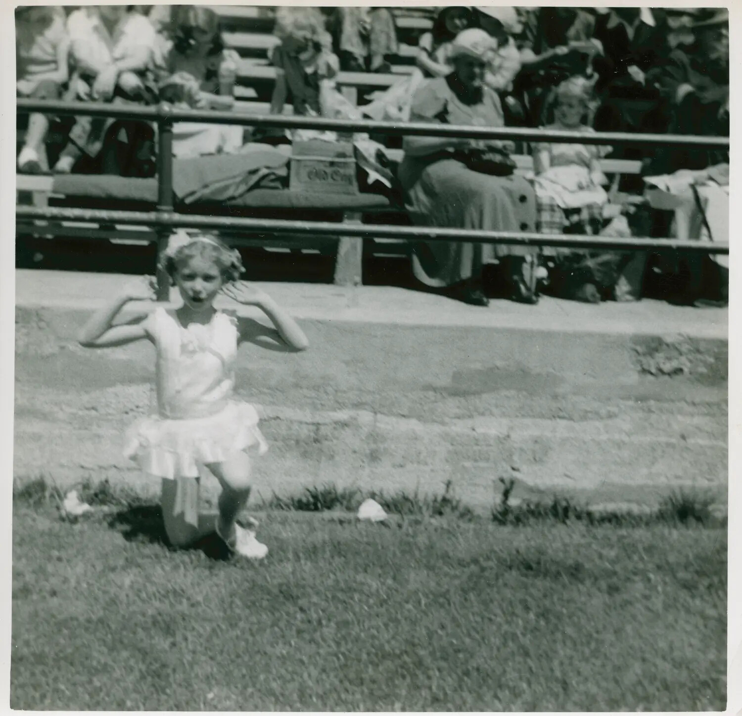 Young Girl Performing Dance Recital Outdoors, Margaroli Family Collection, 1944
