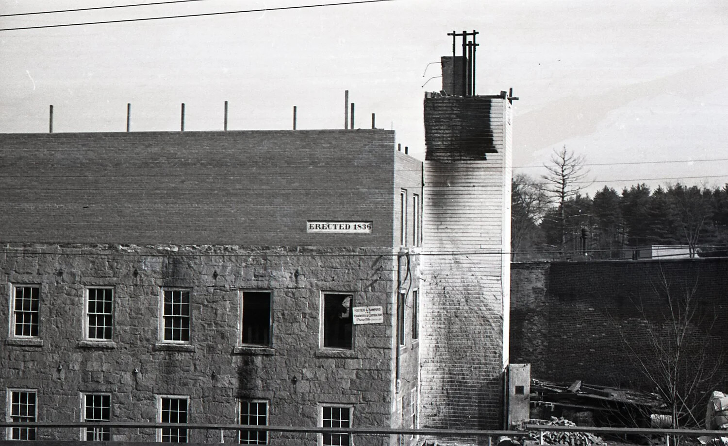 Penacook Fibre Company Mill Building Following Fire Damage, Penacook, New Hampshire