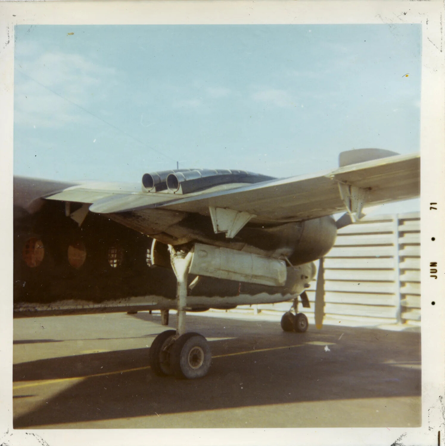 C-7A Caribou Transport Aircraft on Airfield Ramp, South Vietnam, June 1971