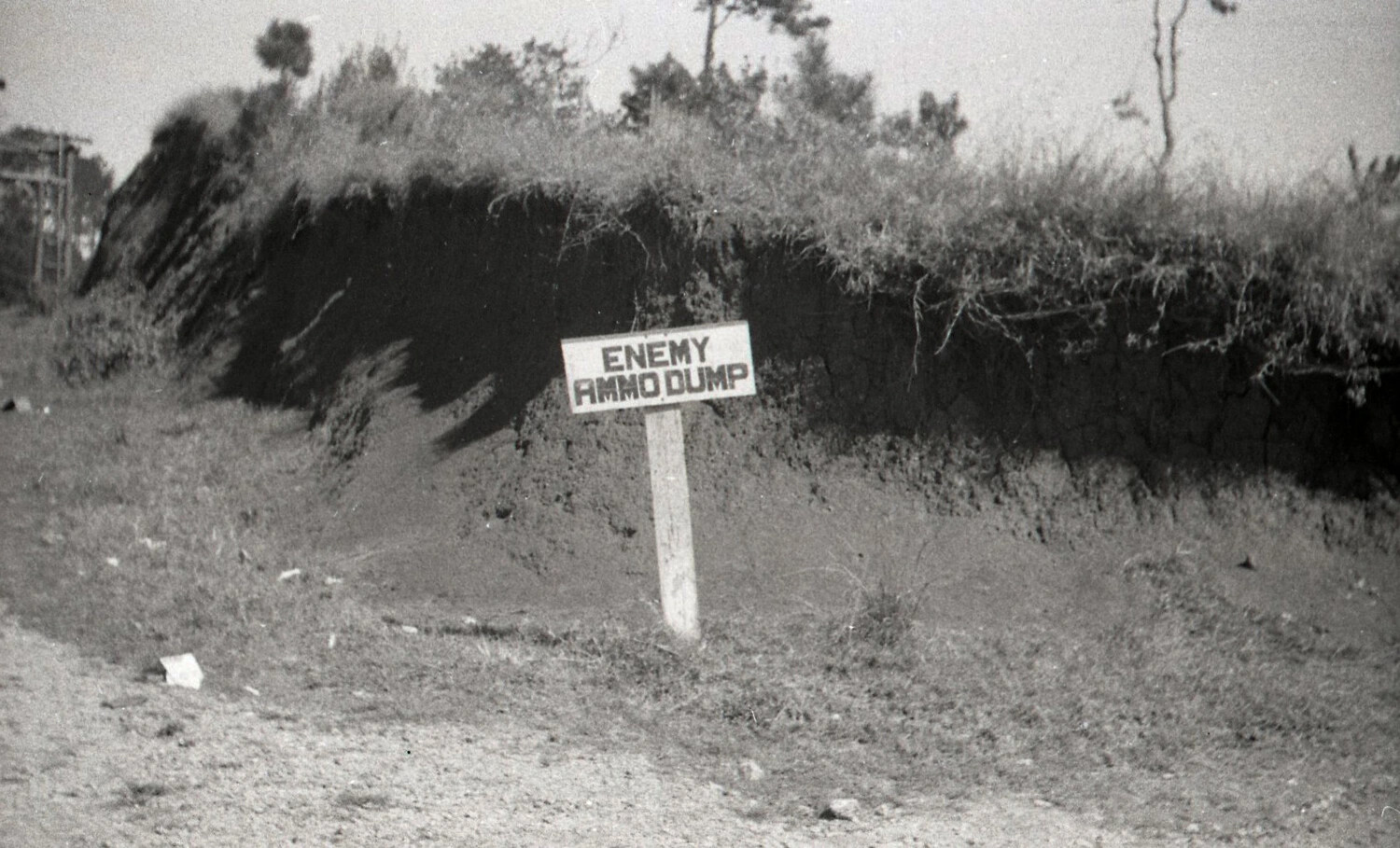 "Enemy Ammo Dump" Warning Sign, Luzon, Philippines, WWII