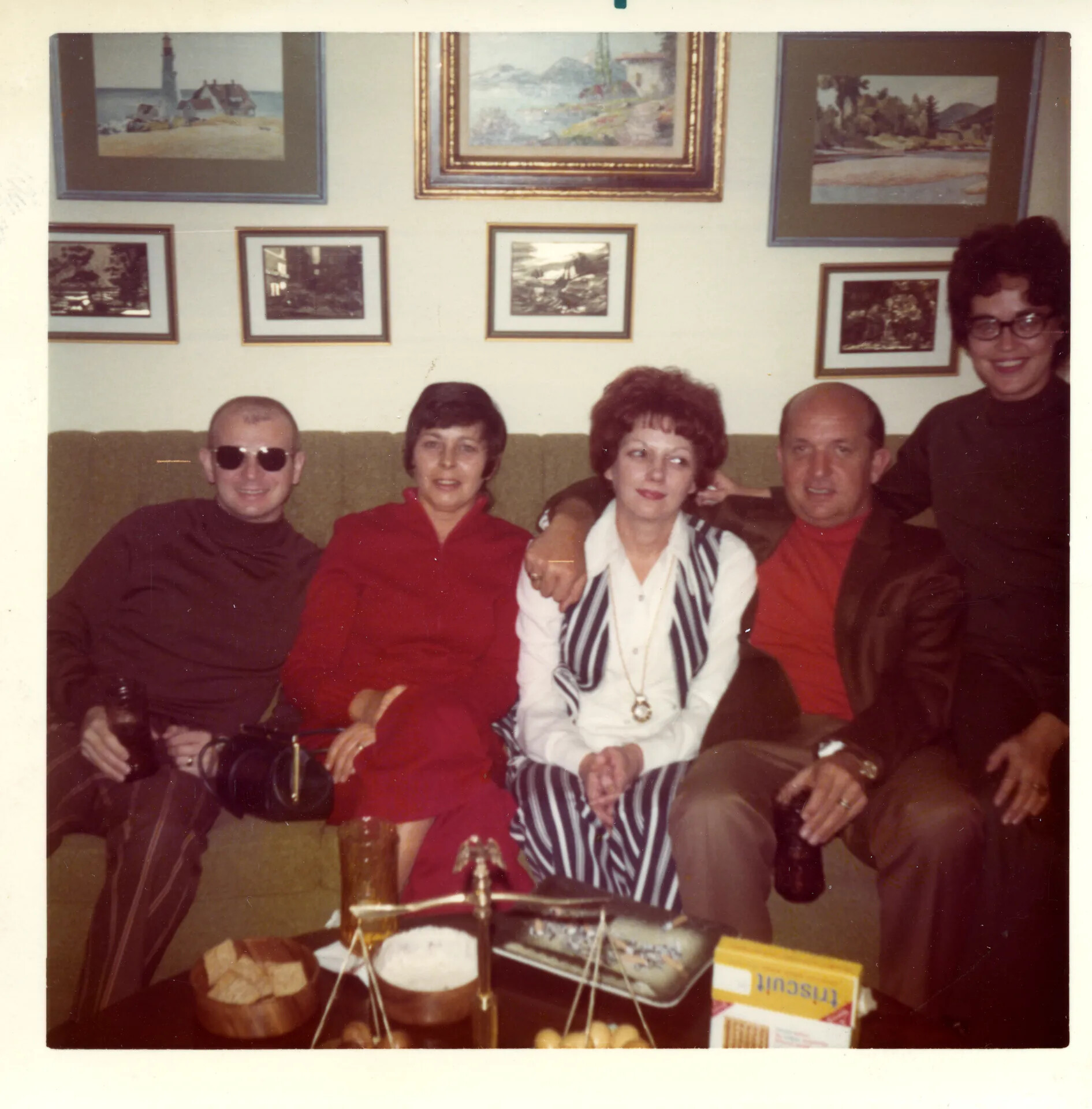 Family Gathering on Sofa, November 28, 1971