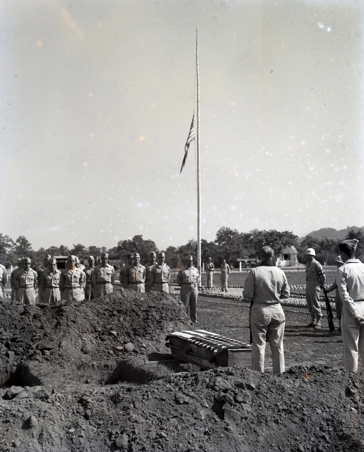 Military Funeral Service at Forward Cemetery, China-Burma-India Theater, World War II
