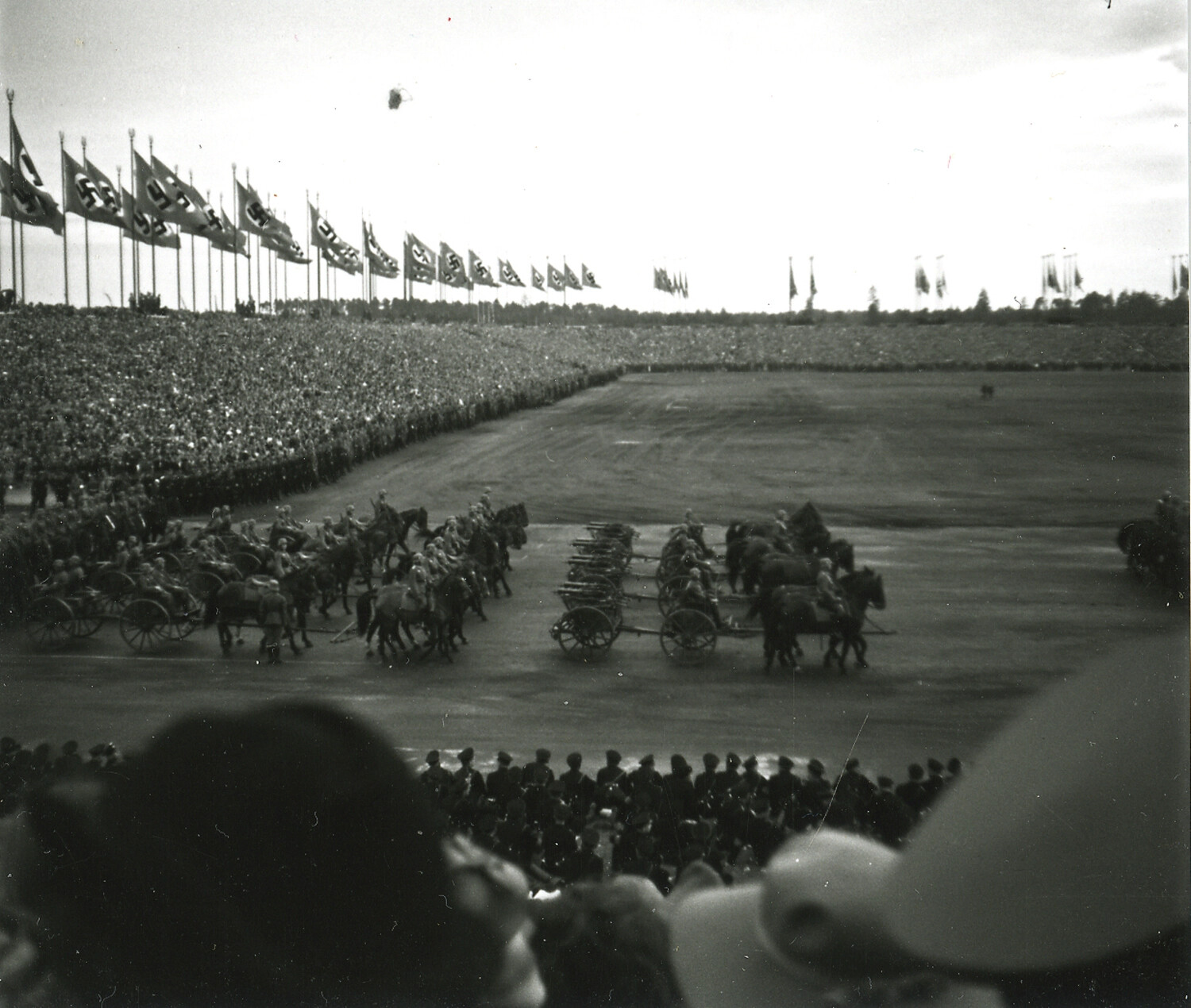 Horse-Drawn Artillery Parade at the Nuremberg Rally Grounds, Nazi Germany, 1930s