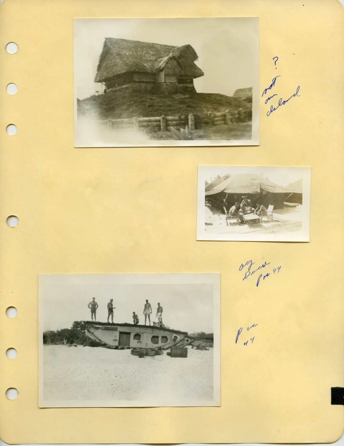 Album Page: Pacific Island Snapshots, Pat McAleer Collection, WWII