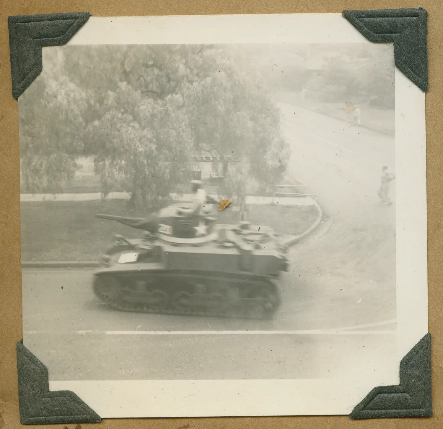 U.S. Army Light Tank on Post Road, Oahu, Hawaii, c. 1941–1943