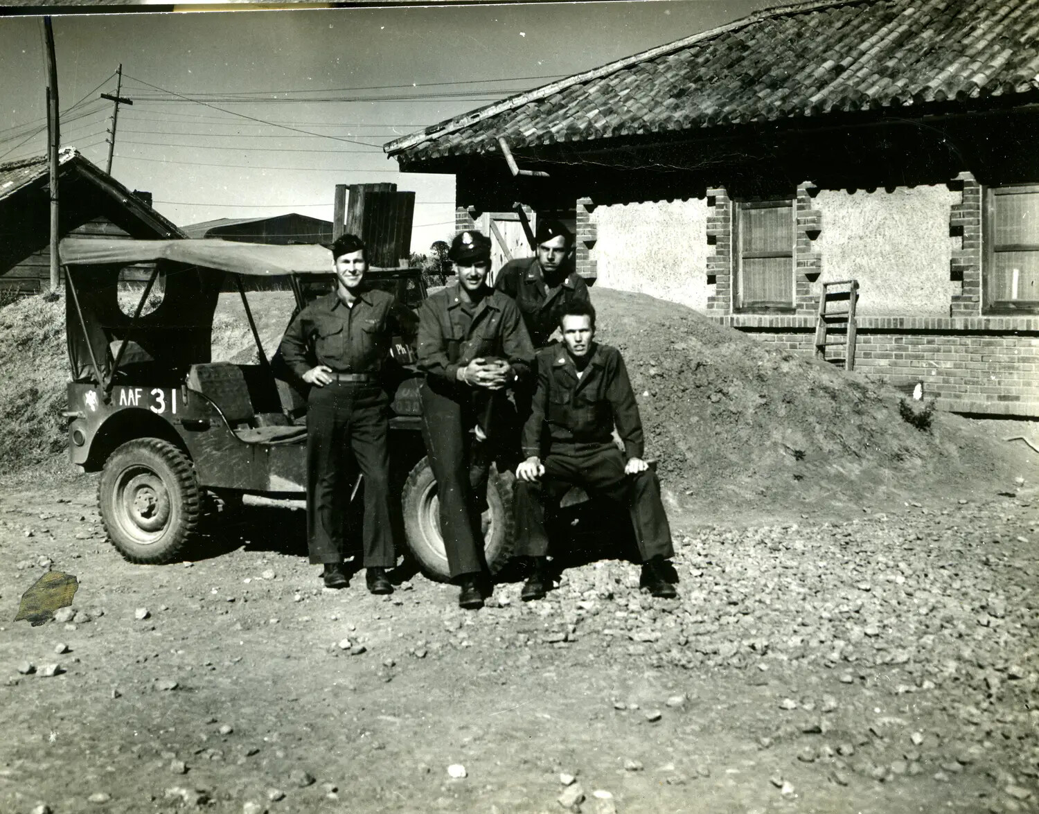 U.S. Army Air Forces Personnel with Jeep "AAF 31," China-Burma-India Theater, WWII