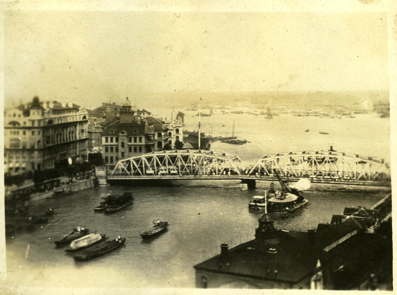Garden Bridge (Waibaidu Bridge) and the Bund, Shanghai, China, Early-Mid 20th Century