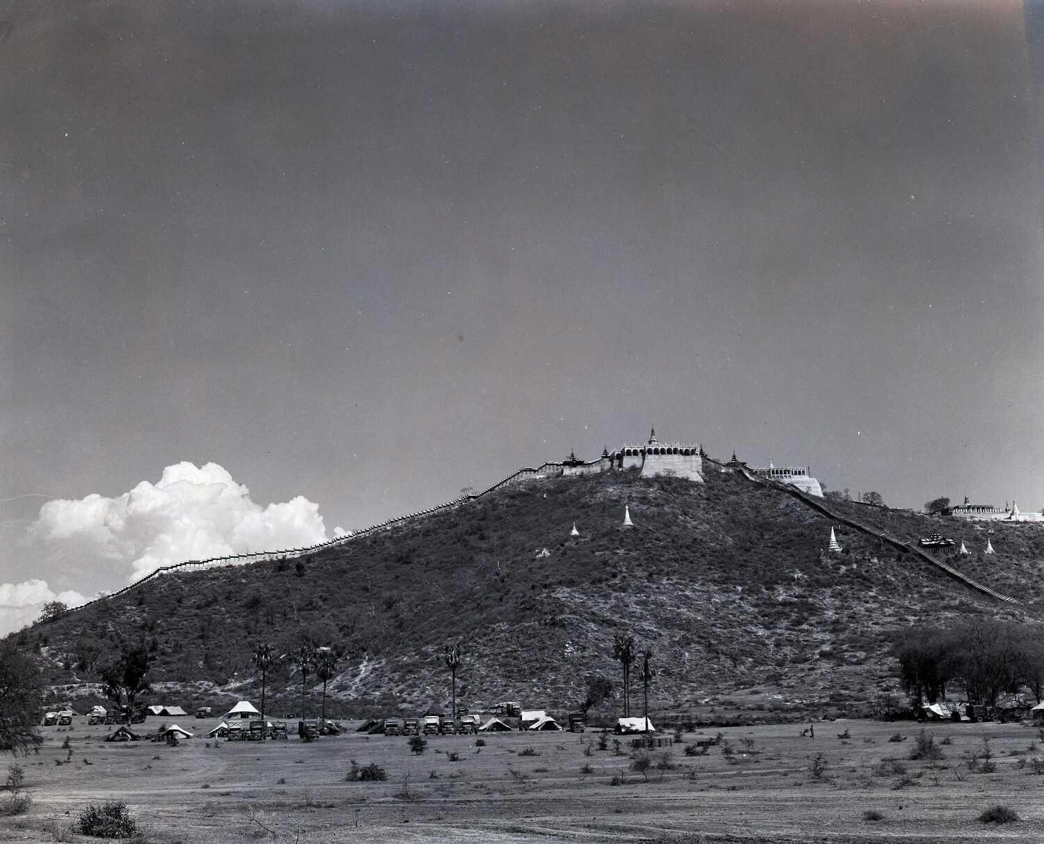 Allied Military Encampment Below Mandalay Hill, Burma, WWII China-Burma-India Theater