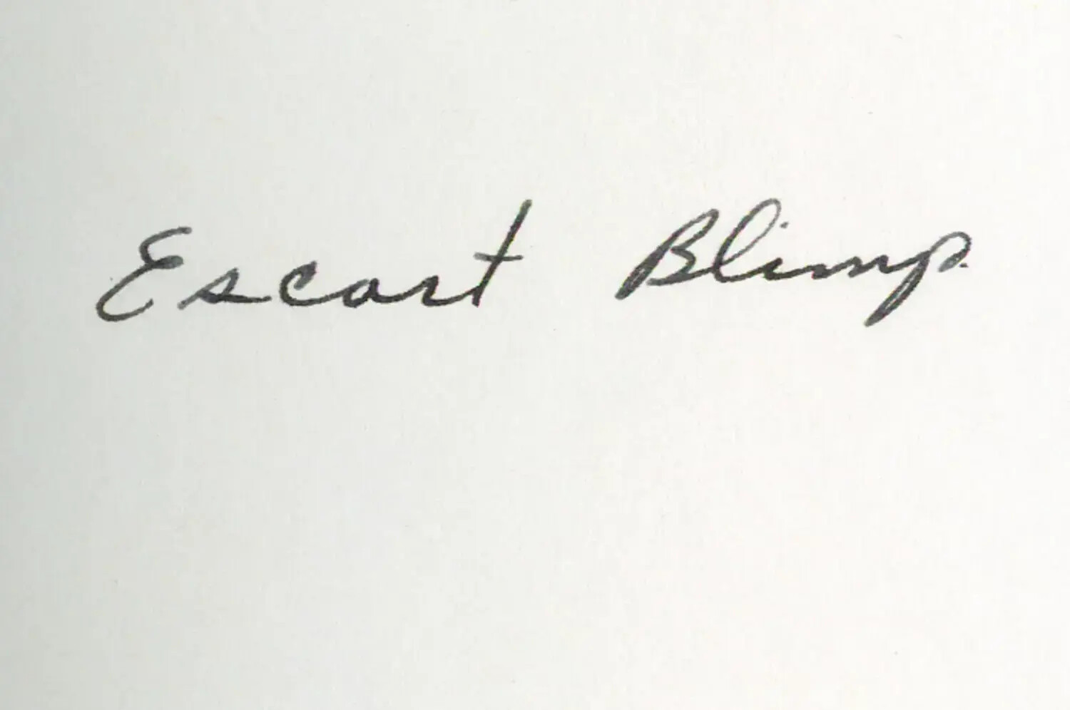 Handwritten Album Caption: "Escort Blimp" — USS Petrof Bay (CVE-80) Photo Album