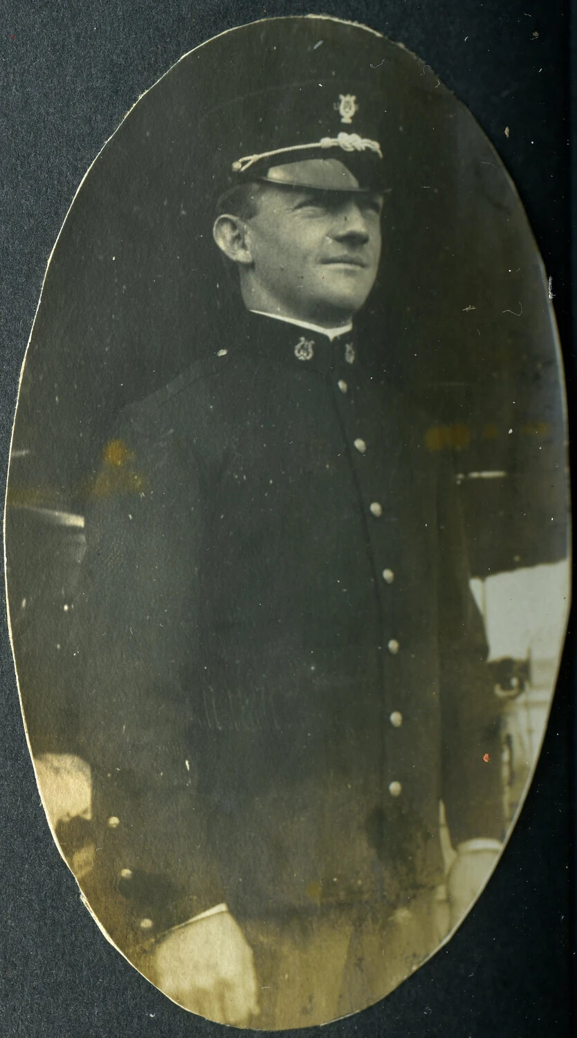 Oval Studio Portrait of a U.S. Navy Petty Officer, USS Columbia Album, c. 1900s