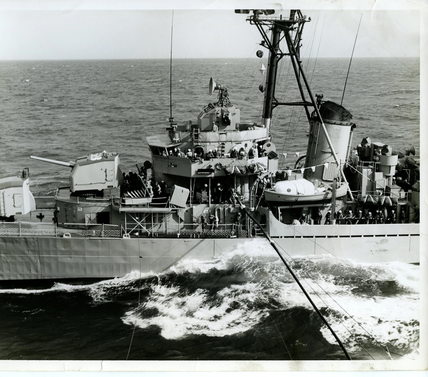 USS Mullany (DD-528) Alongside During Underway Replenishment, Vietnam War Era