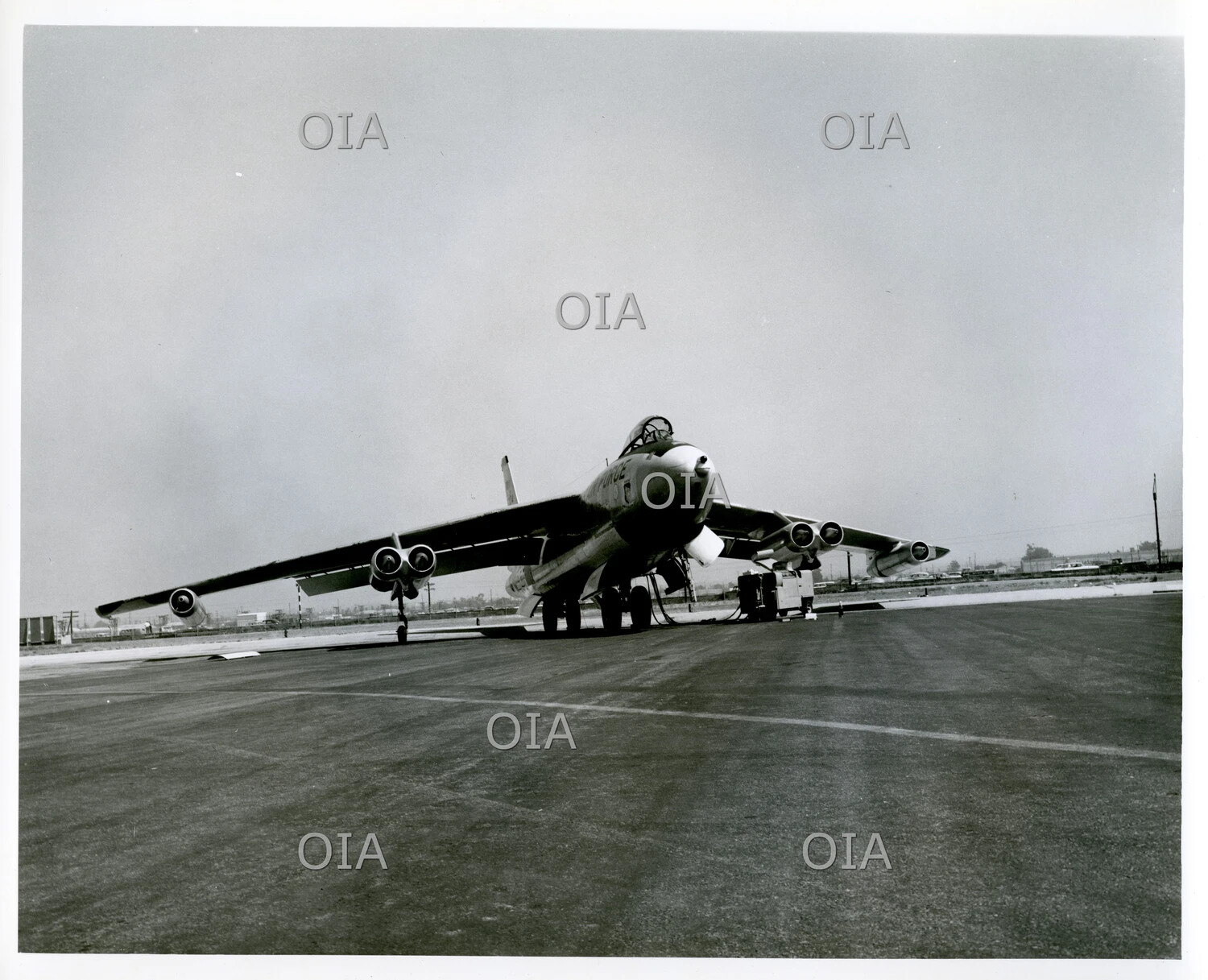 Boeing B-47 Stratojet Strategic Bomber, U.S. Air Force, Head-On View on Ramp