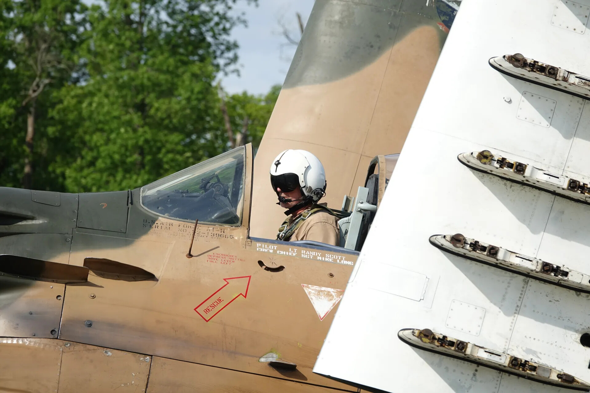 Cockpit Detail, Restored A-1H Skyraider with Pilot, May 2019 Airshow