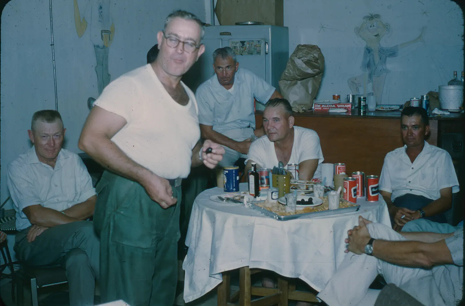Airmen of the 3rd Tactical Fighter Wing at Ease in Squadron Quarters, Vietnam, 1965